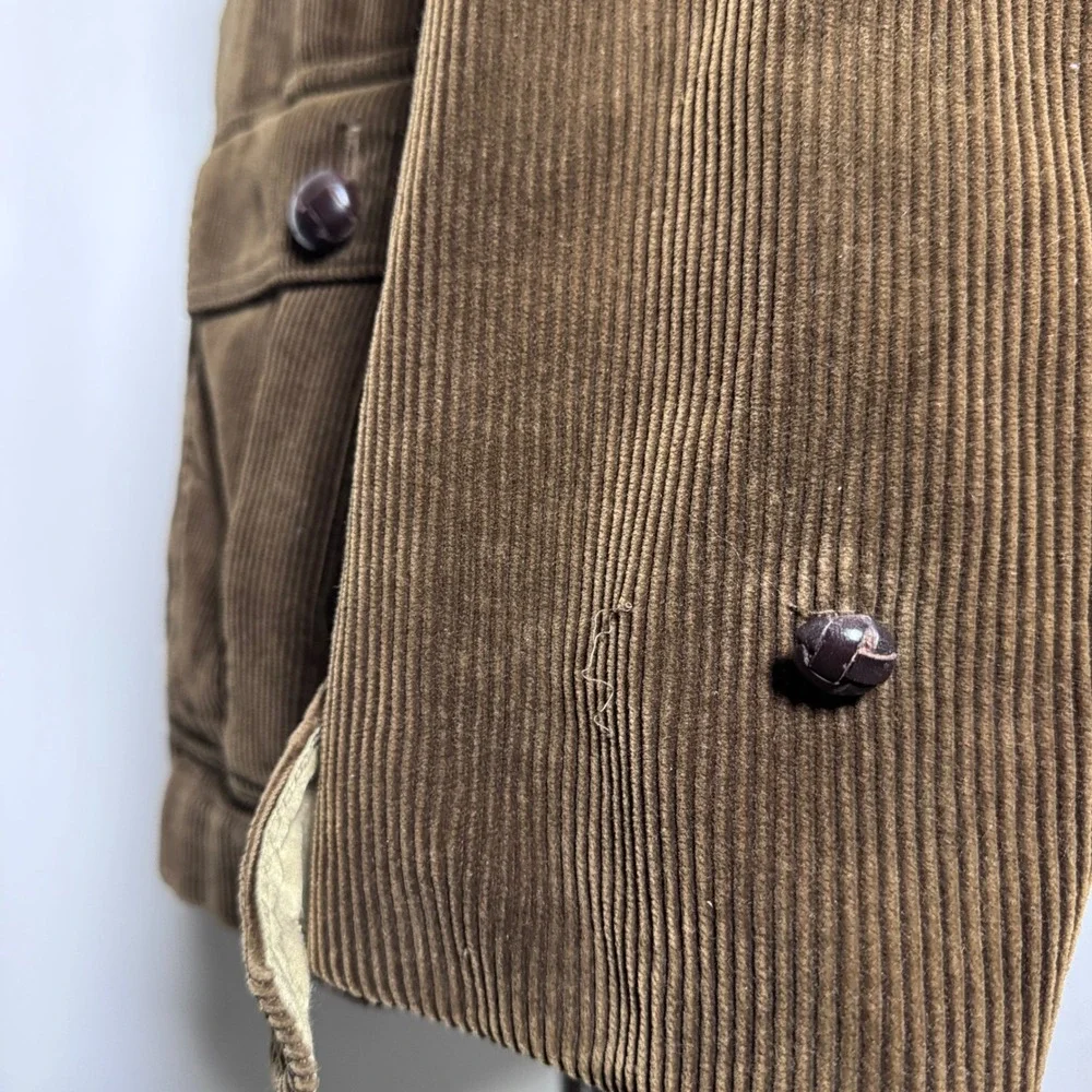 1990s Polo Ralph Lauren Vintage‎ Corduroy Leather Hunting Loden Jacket  XL